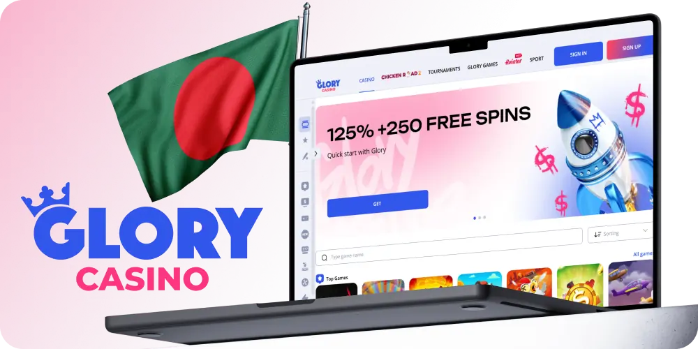 Sporta betting and online games for players from Bangladesh at Glory Casino